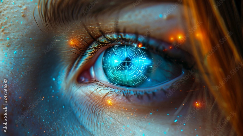 An advanced bionic eye with enhanced visual capabilities 