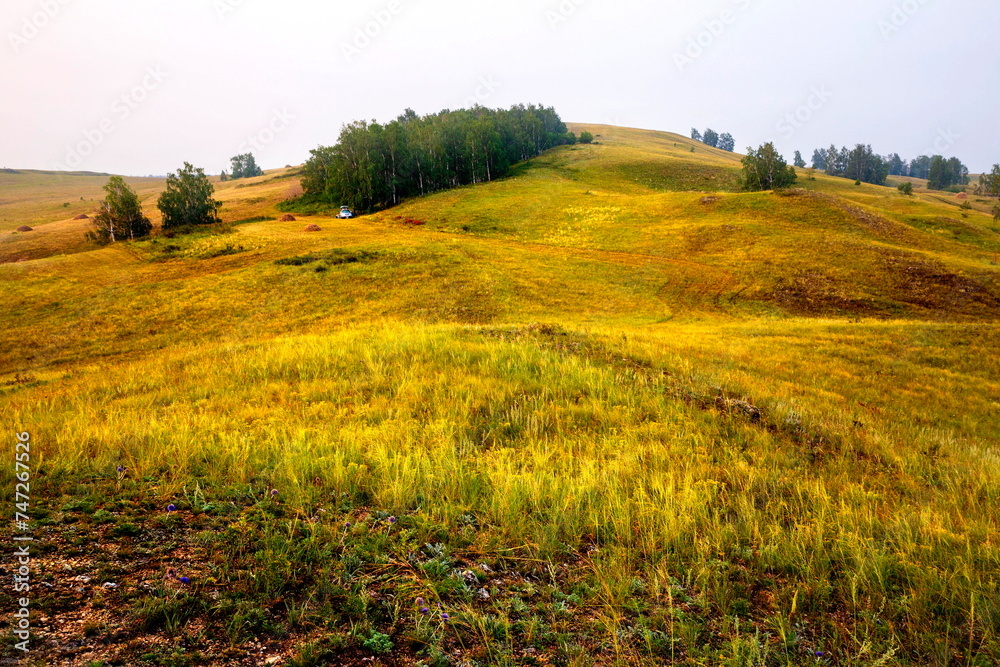 endless hilly expanses in the Southern Urals in the Republic of Borkovstan