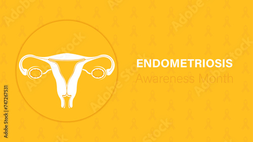 National endometriosis awareness month design, vector illustration