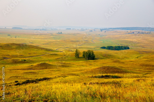 endless hilly expanses in the Southern Urals in the Republic of Borkovstan