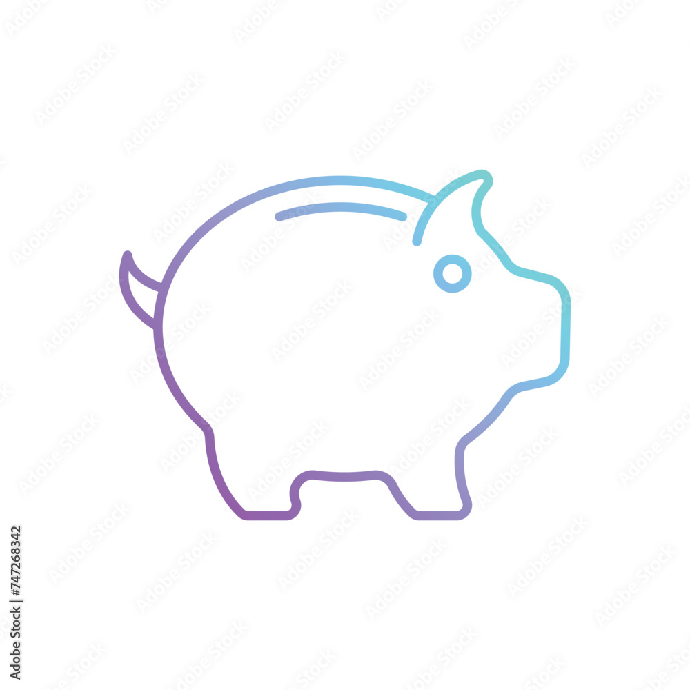 Piggy Bank icon vector stock illustration Piggy Bank icon vector stock illustration