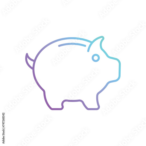 Piggy Bank icon vector stock illustration