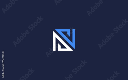 ns letter with square logo icon design vector design template inspiration