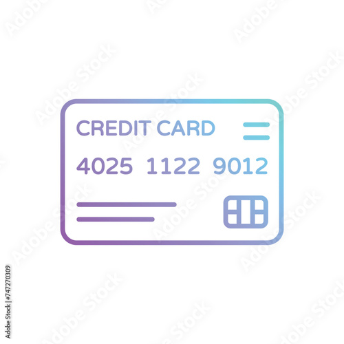 Credit Card icon vector stock illustration