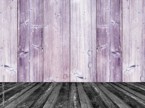 Bright vertical planks wall background in empty room