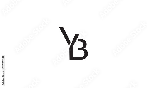 YB, BY, B, Y Abstract Letters Logo Monogram