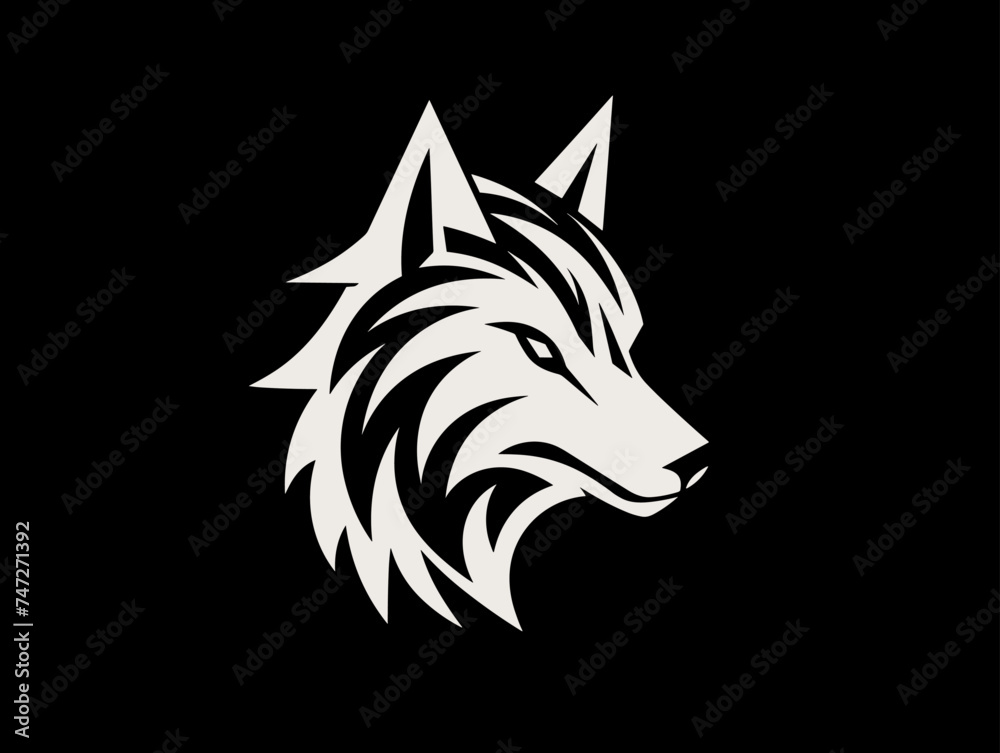 Obraz premium wolf head icon logo