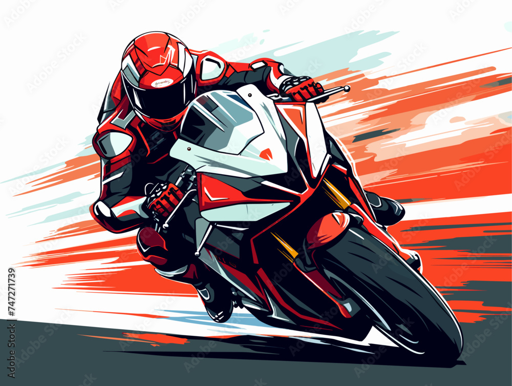 race motorcycle on the road