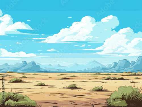 blue sky and desert