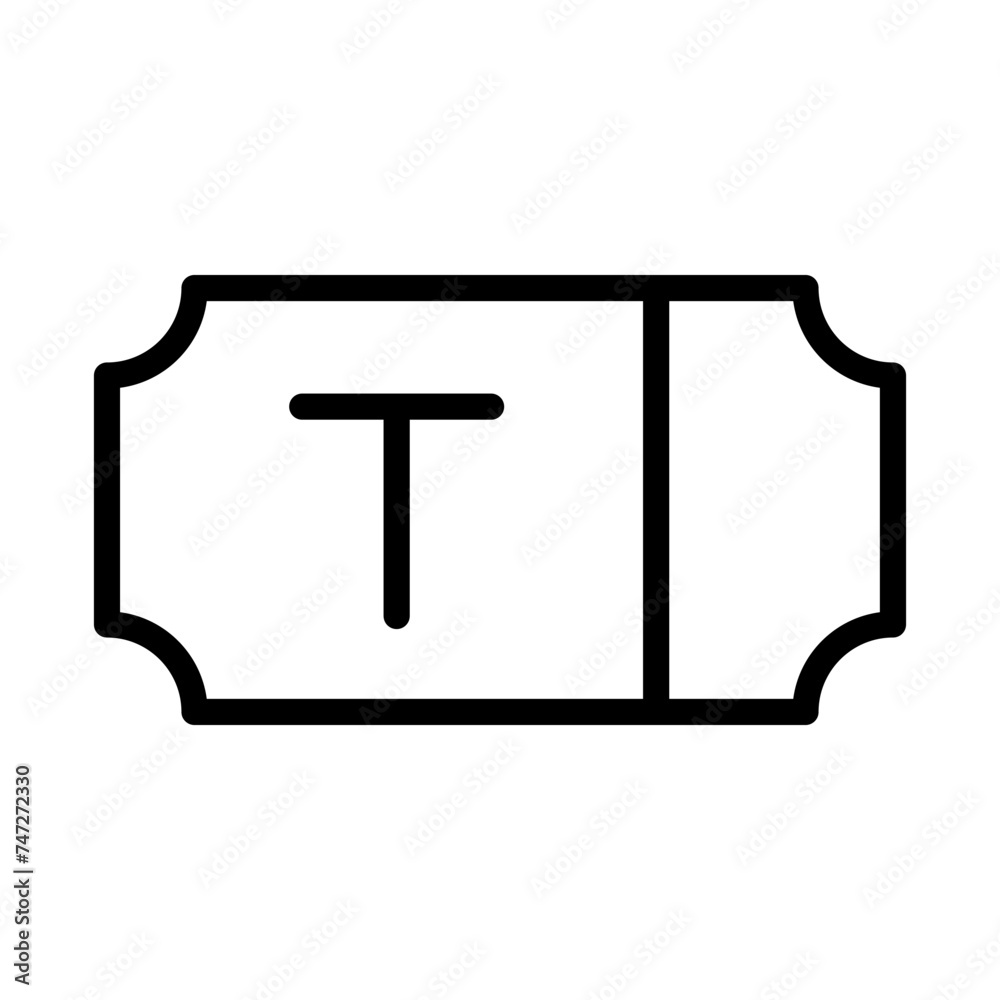 ticket outline vector icon isolated on white background. ticket line icon for web, mobile and ui design. ticket outline vector icon isolated on white background. ticket line icon for web, mobile and ui design.