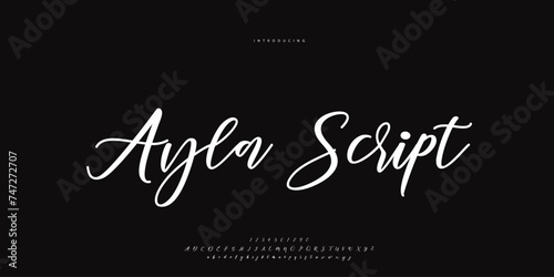 signature Font Calligraphy Logotype Script Brush Font Type Font lettering handwritten	