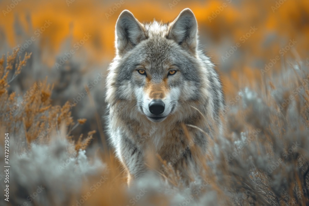 Obraz premium gray wolf in the snow