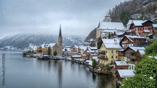 Hallstatt in Oberösterreich im Winter