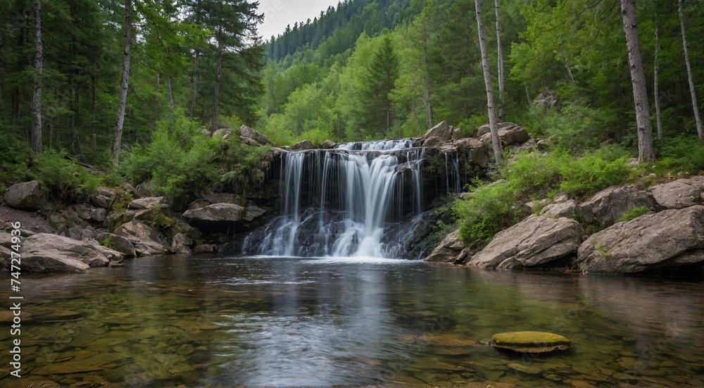 Obraz premium waterfall in the forest