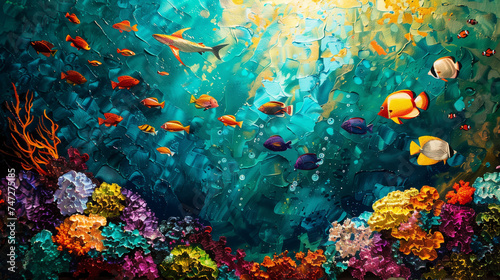 Vibrant Ocean Life: A Kaleidoscope of Coral and Fish