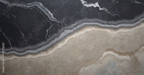 Abstract black and white agate pattern adds luxury to any interior or exterior space.
