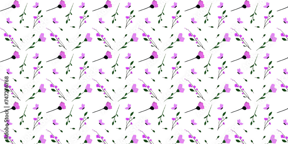 Seamless vector floral pattern with grass ornament. doodle Seamless vector floral pattern with grass ornament. doodle