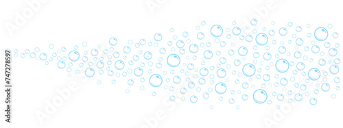 Sparkle bubbles water soda or bubbles soap border decoration illustration vector
