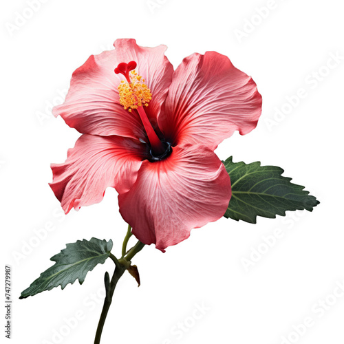 hibiscus isolated on transparent background, png
