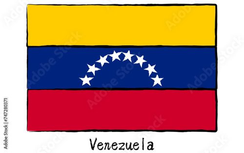 Free Download Analog hand-drawn world flag, Venezuela - GFXLoad