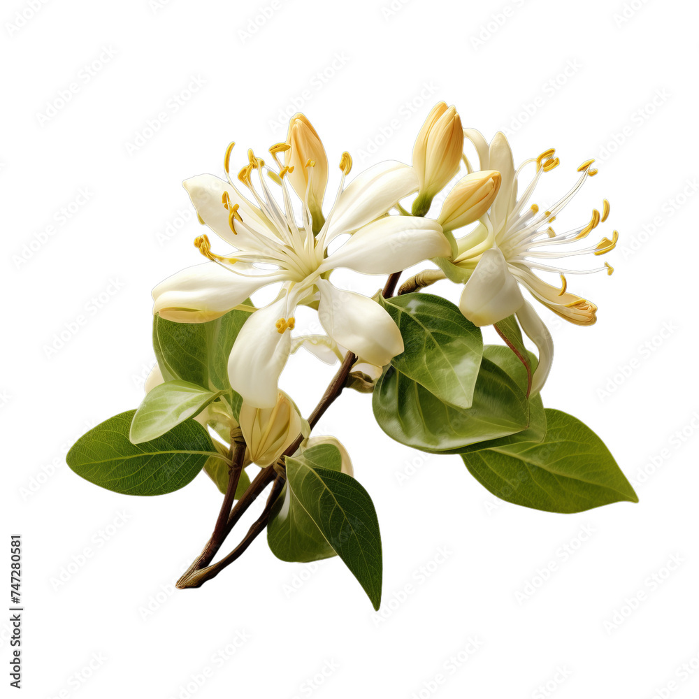 honeysuckle isolated on transparent background, png