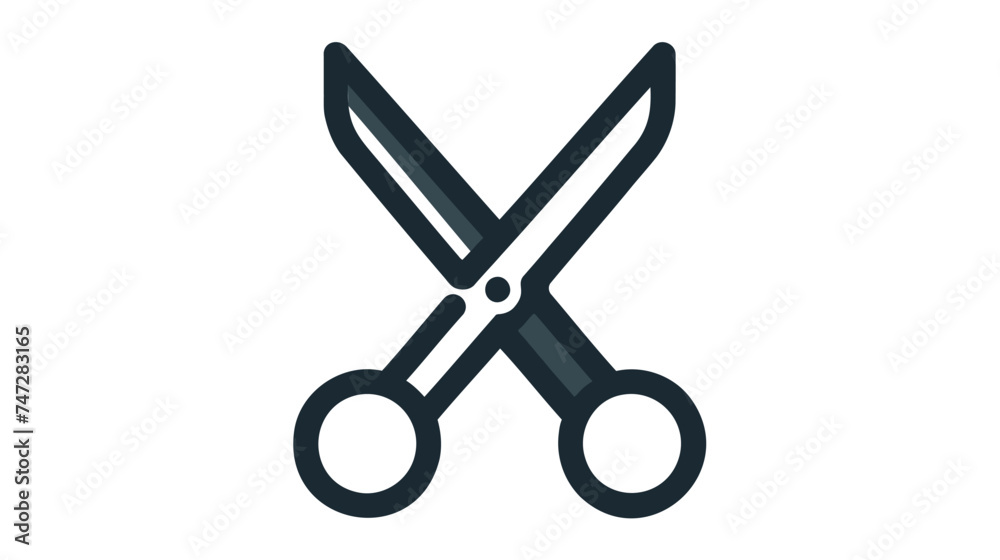 Vector scissors isolated on white background Vector scissors isolated on white background