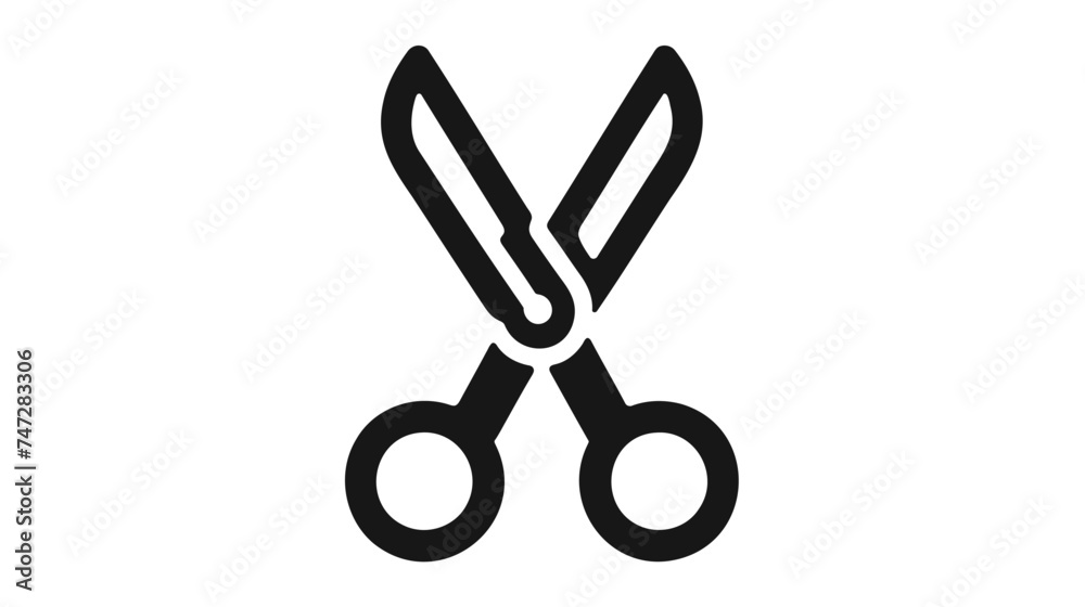 Vector scissors isolated on white background Vector scissors isolated on white background