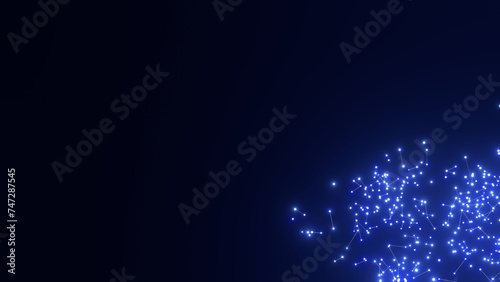 energievoll blau leuchtende symmetrisch vernetzte Lichter, Energie, Strom, Stärke, Netzwerk, Sicherheit, kraftvoll, schnelles Internet, Licht, Technologie, Wissenschaft photo