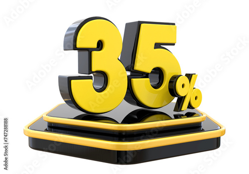 35 percentage off sale Promotion Podium Black 3D 
