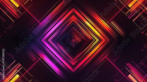 abstract wallpaper symmetrical pattern hexagonal tiles, right lower third lighting, Generative AI