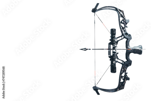 Compound Bow Essential on Transparent Background.
