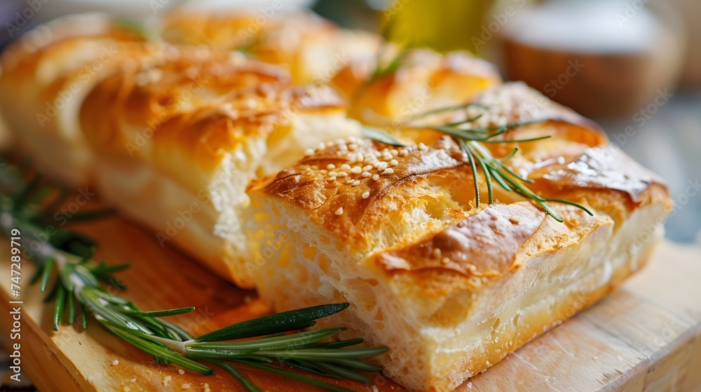 Golden Cheese Puff Pastry with Sesame Seeds and Rosemary Golden Cheese Puff Pastry with Sesame Seeds and Rosemary