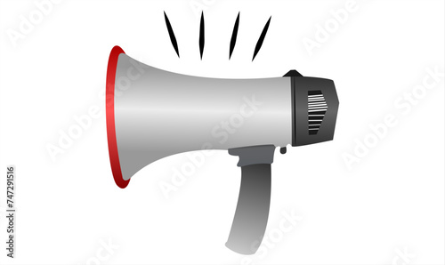 Announcement megaphone on white background vector illustration megaphone isolated on white background. For digital marketing and physical promotion. for web and advertisement, For women's day.