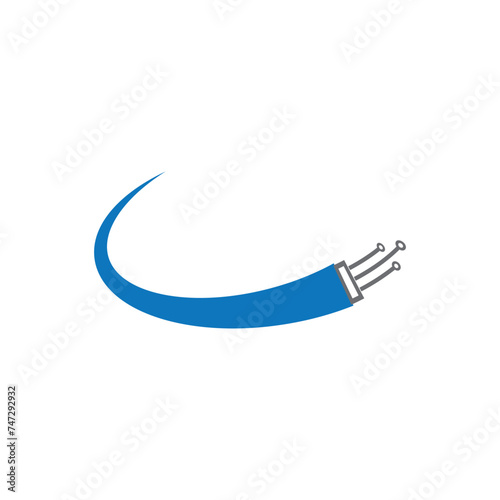 Viber optic cable icon vector flat design template