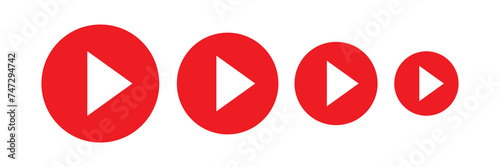 Youtube logo set in different shape on a white background, eps10