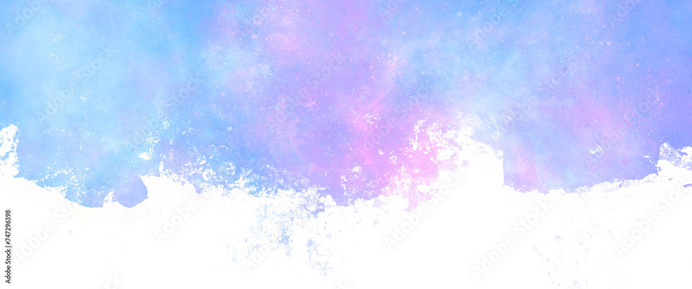 paint splatters on pink puple blue transparent background nebula clipart copy space for text