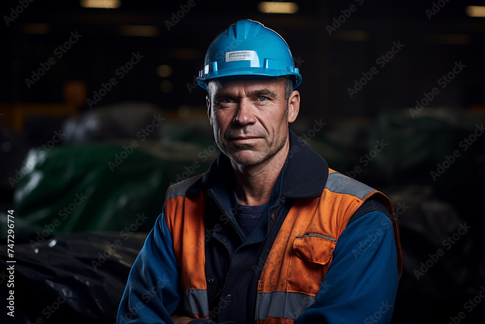 Generative AI picture of garbage removal service in work recycling clean city concept Generative AI picture of garbage removal service in work recycling clean city concept