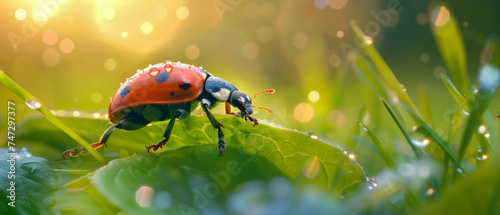 ladybug on a leaf © Toey Meaong