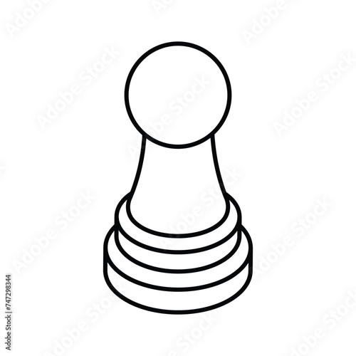 Get this beautifully designed icon of chess piece in trendy isometric style