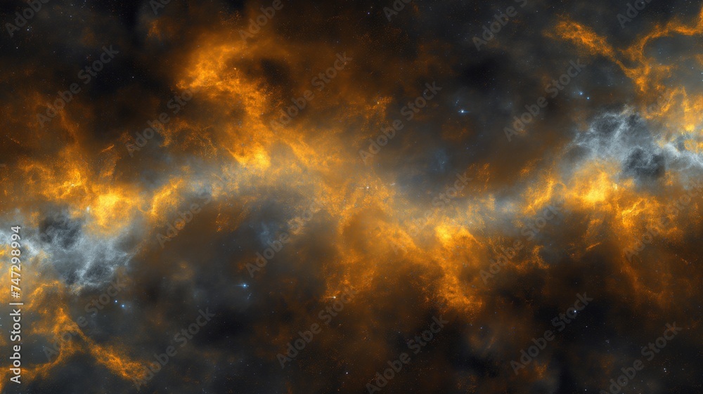Vivid Cosmic Clouds and Nebulae in Deep Space, Abstract Astronomy Background, Universe Exploration Concept