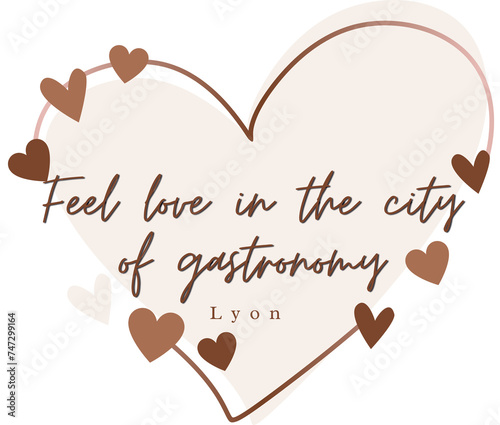 Картината върху платно Feel love in the city of gastronomy