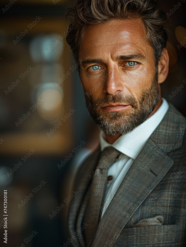 Close Up of Person Wearing Suit and Tie