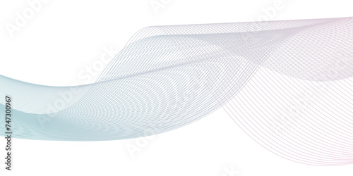 Abstract wavy lines flowing curve gradient color on transparent background. Abstract white background colorful lines. modern wavy stripes on white background isolated. 