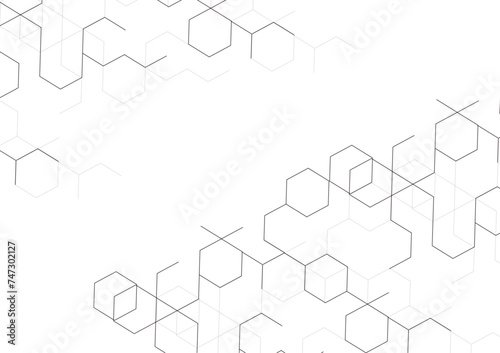  abstract boxes background with connected hexagons,Banner design