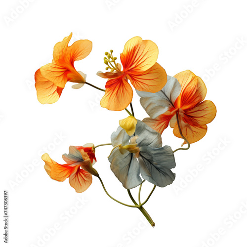 nasturtium isolated on transparent background  png