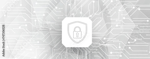Cyber security and information or network protection. Future cyber technology web services for business and internet project