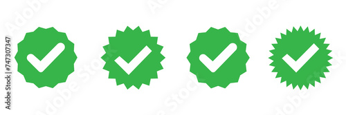 Green check mark icon. Check mark vector icon. Checkmark Illustration. Vector symbols set ,green checkmark isolated on white background. Correct vote choise isolated symbol.