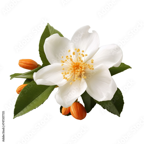 orange blossoms isolated on transparent background, png