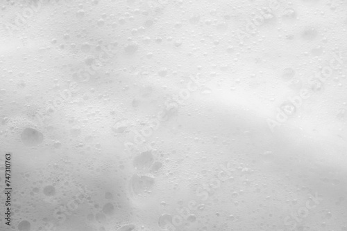 Abstract white soap foam bubbles texture background