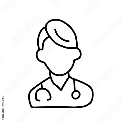 Doctor and Nurse line icons © Zona